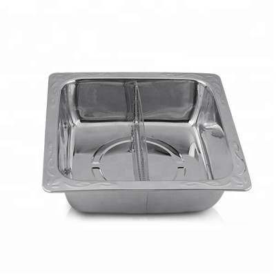 Square divided basin kitchen wash basin and stainless steel cabinet